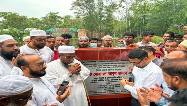 শেওলা-জকিগঞ্জ সড়ক উন্নয়ন কাজের ভিত্তিপ্রস্তর স্থাপন
