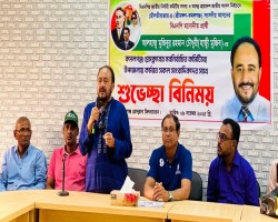 কমলগঞ্জে সাংবাদিকদের সাথে বিএনপি মনোনীত প্রার্থী হাজী মুজিবের শুভেচ্ছা বিনিময়