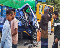 হবিগঞ্জে ট্রাক-পিকআপ সংঘর্ষে চালকসহ নিহত ২