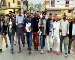 এম এ মালিকের নির্বাচনী প্রচারণায় কামাল বাজারে দক্ষিণ সুরমা স্বেচ্ছাসেবক দল