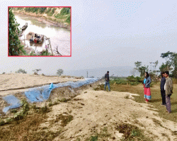 উপজেলা প্রশাসনের অ ভি যা নে ২ লক্ষ ঘনফুট বালু জ*ব্দ জৈন্তাপুরে 
