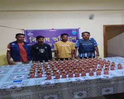 দোয়ারাবাজারে ৯২ বোতল অফিসার চয়েজ মদসহ দুই মাদক ব্যবসায়ী গ্রেপ্তার