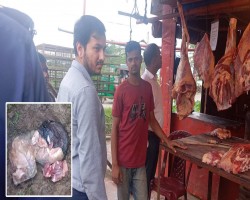 চার প্রতিষ্ঠানকে ৪৫ হাজার টাকা জরিমানা, পচা মাংস জব্দ