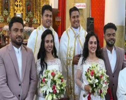 যমজ কনে, যমজ বর, যমজ পুরোহিত, যমজ সহকারী - সম্পন্ন হলো &lsquo;ঐতিহাসিক&rsquo; এক বিয়ে
